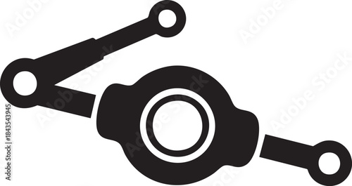 Variable Stator Vane Actuator Silhouettes Vector Linkage