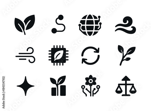 Harmony Icon Set. Harmony Between Worlds. Solid icon set of Harm