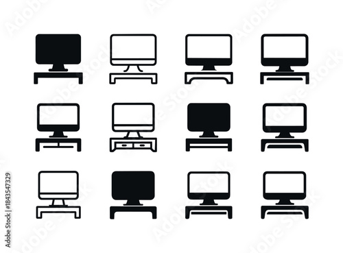 DIY Office Logos. DIY home office decor ideas. Icon set. Set Log