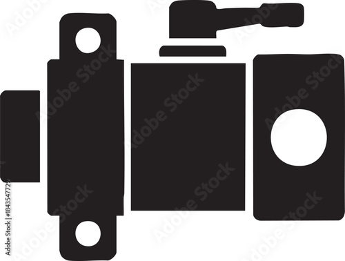 Compressor Bleed Valve Silhouettes Vector Intricate Assembly