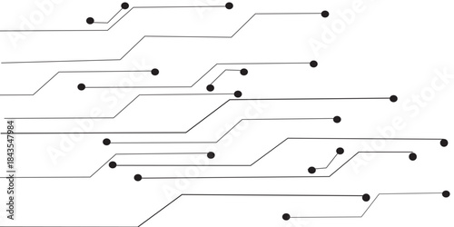 White circuit board technology background design .Dots and lines connection circuit design vector futuristic circuit board . components representing technology and innovation