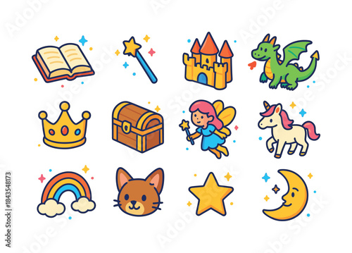 Magical Storybook Icons. Children
