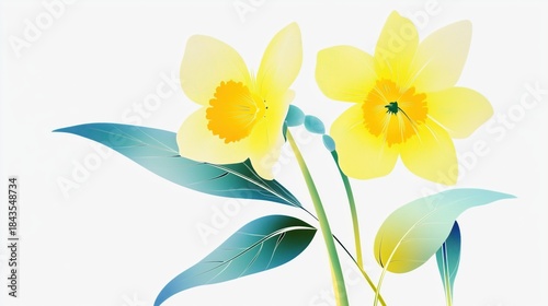 Elegant yellow daffodil picture