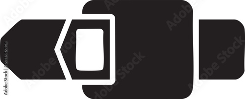 Aircraft Seatbelt Buckle Silhouettes Vector Airline Safety