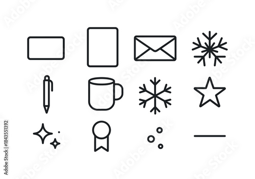 Festive Outdoor Lighting Icons. Lighting up outdoor evergreens. Filled icon set of lighting up outdoor