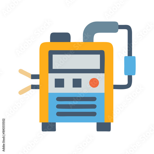 Welding machine flat vector icon for industrial use