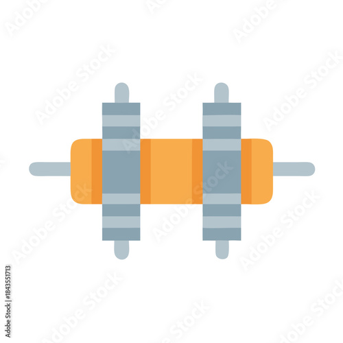 Stylized depiction of an electrical resistor on a black background