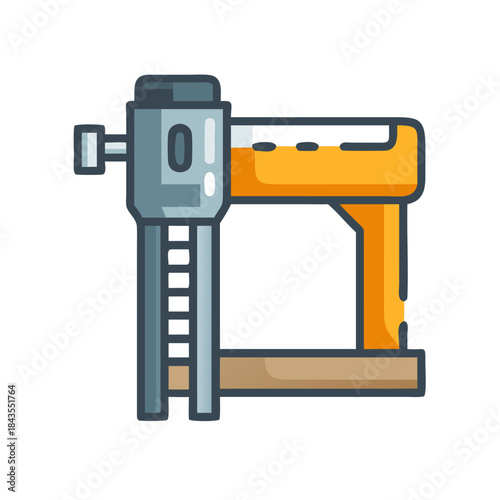 Illustration of a pneumatic tool for use in construction