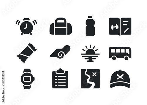 Crew Lifestyle Icons. crew lifestyle. Solid icon set of crew lif