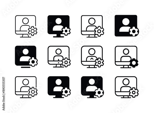 Inclusive Design Icons. Inclusive Design. Icon set. Set Logo of