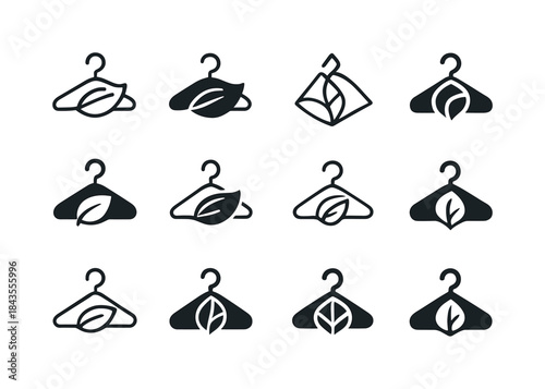 Eco Fashion Icons. Eco-conscious fashion influencers. Icon set.