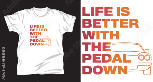 Car graphic vector t shirt design print