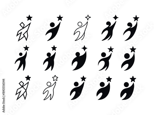 Dream Logos Collection. dreams coming true. Icon set. Set Logo o