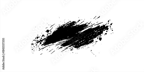 Halftone dotted shape. Paint blob with noisy effect. Abstract splatter shapePrint