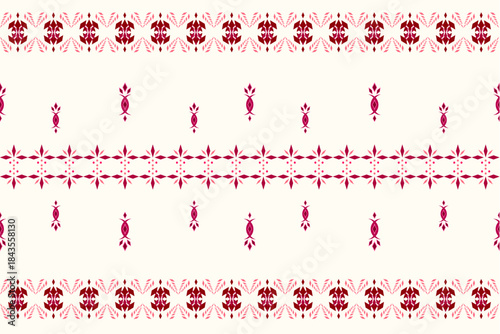 Ethnic Aztec abstract geometric oriental traditional embroidery seamless pattern. Native geometry decorative design for fabric, clothing, border decor, interior, wallpaper, background, texture, print