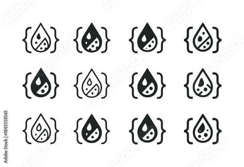 Sweat, Code, Pizza Icons. sweat + code + pizza. Icon set. Set Lo