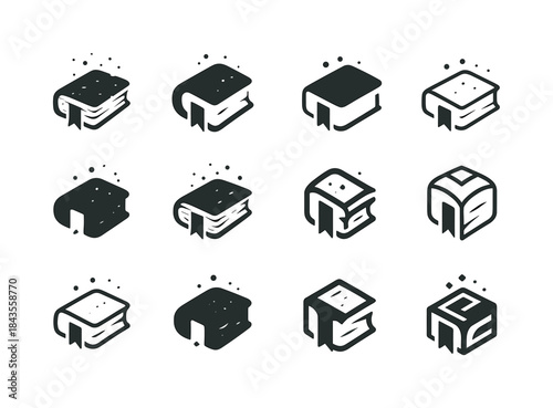 Dusty Tome Logos. Dusty tome. Icon set. Set Logo of Dusty tome: