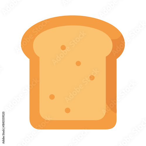 Minimalist toast slice illustration on a black backdrop