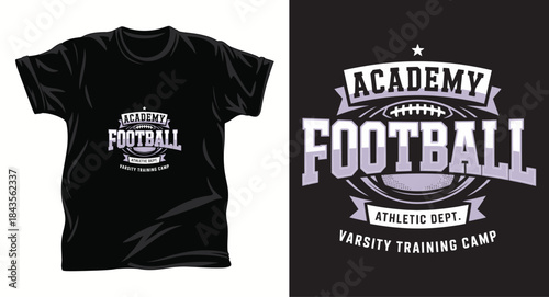 Football graphic vector t shirt design print.