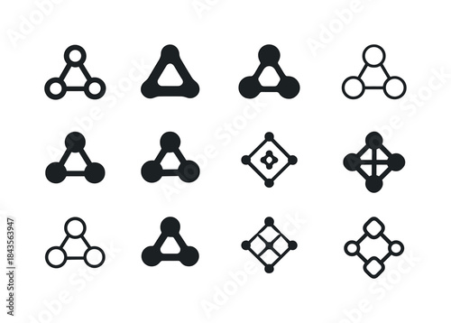 Compound Logo Variations. Compound. Icon set. Set Logo of Compou