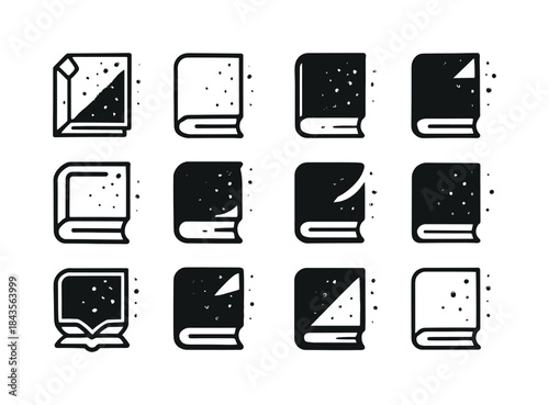 Dusty Tome Icons. dusty tome. Icon set. Set Logo of dusty tome: