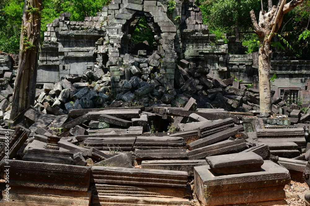 Fototapeta premium カンボジア シェムリアップ遺跡群 ベン・メリア