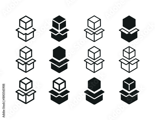 Cost of Production Icons. Cost of production. Icon set. Set Logo