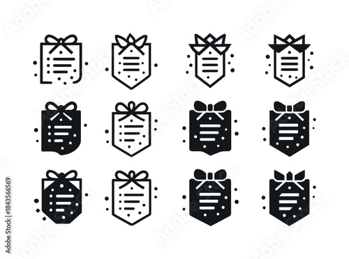 New Year Resolutions Icons. New year's resolutions written on pa