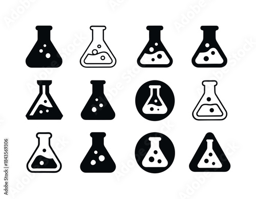 Compound Logo Variations. compound. Icon set. Set Logo of compou