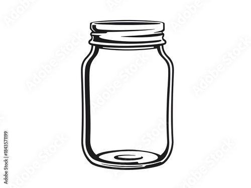 containericon, containervector, containerillustration, jar, glass, isolated, empty, bottle, white, container, food, object, transparent, lid, jam, blank, cap, kitchen, single, nobody, can, translucent
