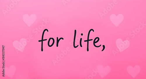 for life text pink background, for life typography pastel pink, inspirational for life quote design, pink aesthetic slogan background, for life lettering romantic style, motivational text on pink back