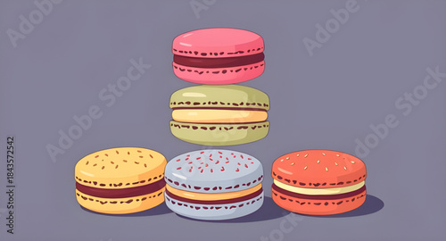 macaroon, food, dessert, macaron, french, sweet, cake, macaroons, colorful, cookie, pink, isolated, biscuit, snack, white, delicious, green, color, france, yellow, macarons, pastry, cookies, nobody, c