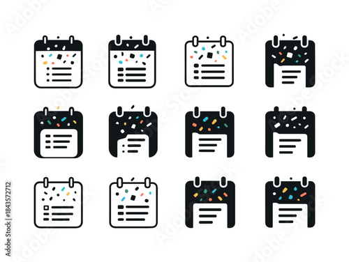 New Year's Logo Variations. new year's resolutions written on pa