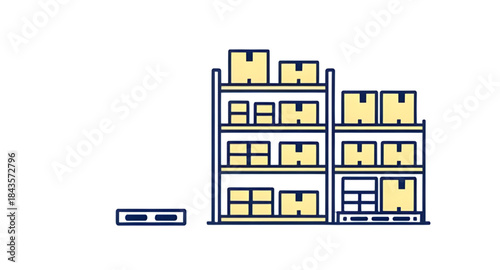 warehouse icon vector illustration, warehouse facility icon design, logistics storage warehouse symbol, industrial building warehouse icon, shipping warehouse flat icon, inventory storage facility ico