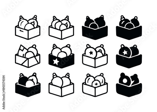 Holiday Cleaning Icons. Cleaning up after holidays. Icon set. Se