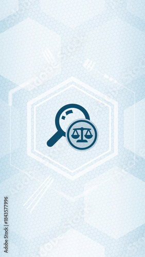 Procedural Law Vector Graphic - Legal Search, Evidence, and Judicial Review svg