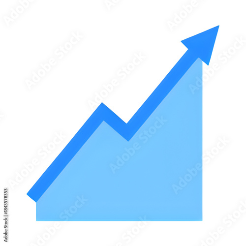 business graph with arrow