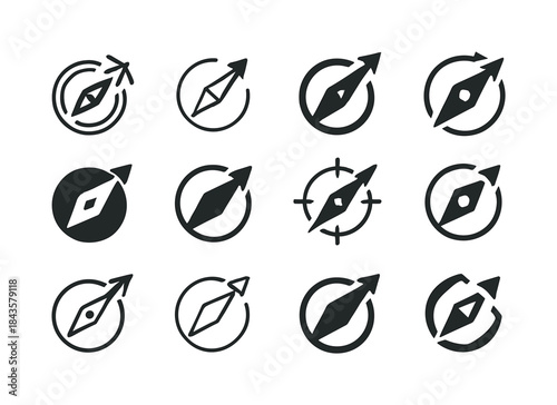 Displacement Logo Variations. Displacement. Icon set. Set Logo o