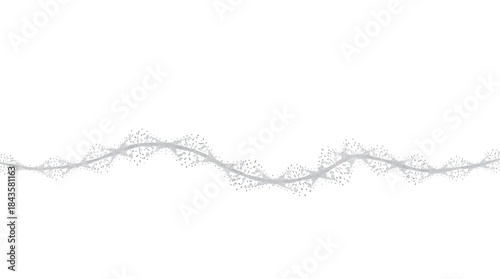 Faint Monochrome Particle Wave with Thin Vector Curves background , Minimalist light gray stipple effect featuring overlapping translucent sine wave lines on a white background