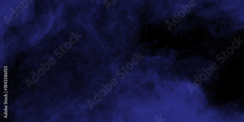 spectacular abstract black smoke isolated color blue background .Black and blue smoke aquarelle smudge illustration smooth grungy smokey . Abstract Painted Illustration. Brush stroked painting.