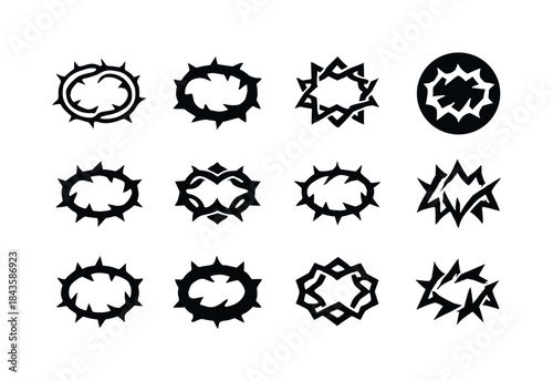 Jesus Faith Icons. Faith in Jesus. Icon set. Set Logo of faith i