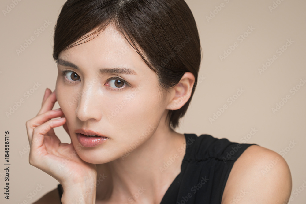 Fototapeta premium 美しいアジア人女性のビューティーイメージ