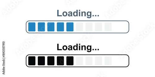 Loading progress bar bi design element. progress bar interface element. vector illustration 