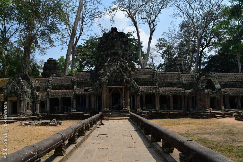 Naklejka premium カンボジア シェムリアップ遺跡群 タ・プローム