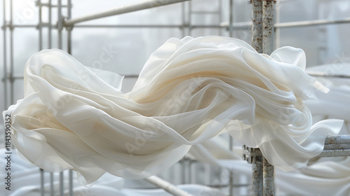 Ethereal Elegance Meets Urban Grit: A Contrast in Textures