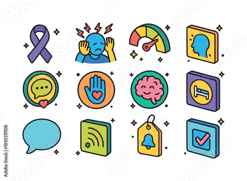 Invisible Disabilities Icons. Invisible Disabilities Awareness.