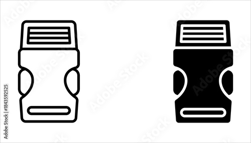 Buckle icon set, on white background.