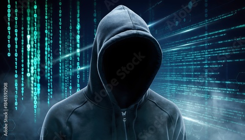 Anonymous Cybersecurity Figure in Digital Matrix Data Environment