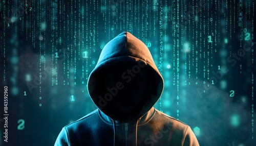 Anonymous Cybersecurity Figure in Digital Matrix Data Environment