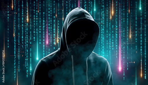 Anonymous Cybersecurity Figure in Digital Matrix Data Environment